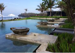main swimming pool at soori bali