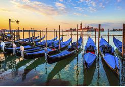 Italy Venice gondolas