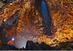 Inside the volcano