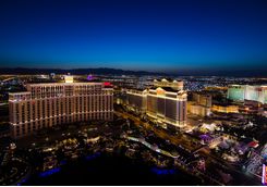 Aerial view across Las Vegas