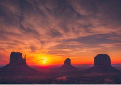 Sunrise over Monument Valley