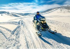 Snowmobile riding in Lulea