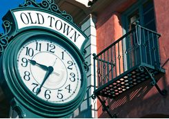 sidewalk clock old town santa barbara