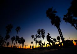 venice beach sunset
