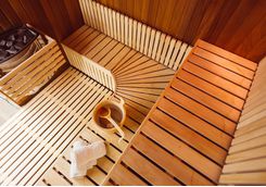 Warm up in a Swedish sauna