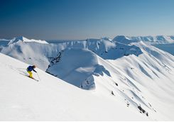 deplar farm skiing mountain top view