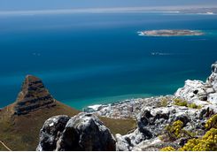 robben island aerial view