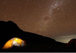 Camping under the stars