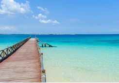 A pier and ocean in Zanzibar