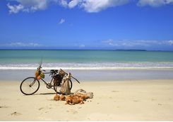 A bike on the beach in Zanzibar