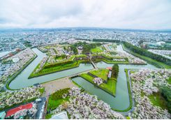 View of Goryokaku Park from Goryokaku Tower