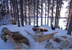 aurora safari camp campfire