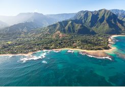 Northern coastline in Kauai