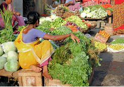 Chennai market street vendor