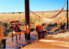 A view from a Wolwedans private camp bedroom