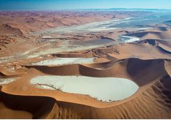 A view of craters in Kulala Namibia