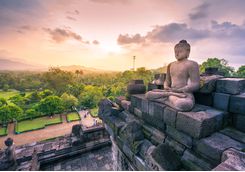Borobudur statue in Java
