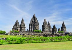 Prambanan Temple from a distance, Java