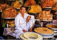 seller at udaipur market
