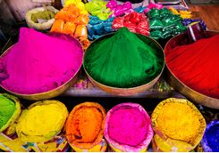 jaipur market coloured dye