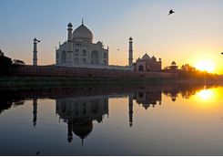 Taj Mahal from across the yamuna_river