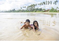 Kids at the beach