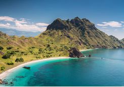 Rinca Island aerial view