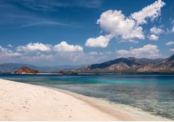 A sandy beach in Komodo