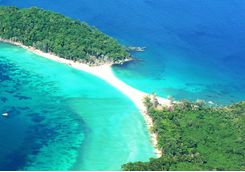 An aerial view of the Andaman Islands