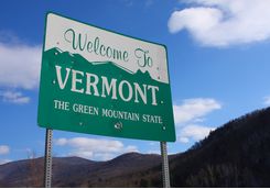 Welcome to Vermont sign