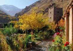 kasbah du toubkal tower from garden