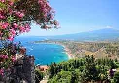 Taormina beach view