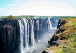 Victoria Falls at the Zimbabwe Zambia border