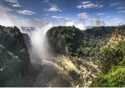 Mist coming off the Victoria Falls