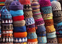 Hats in Moroccan market