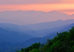 Sunset across the valley