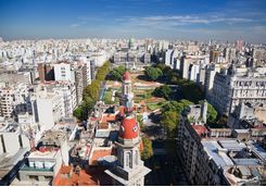 View above Buenos Aires