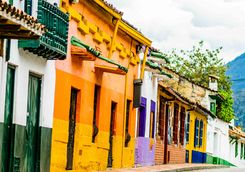Colourful colonial buildings