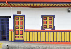 Colourful buildings in Salento
