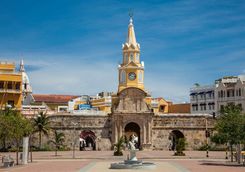 Clock tower in Cartagena