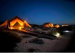 Tents at night