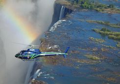 Helicopter over Vic Falls