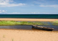 Canoe on shore