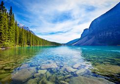 Emerald lake water