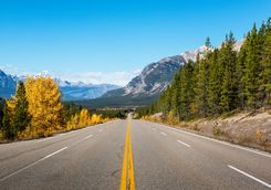 Icefields parkway road