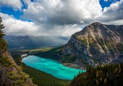 Lake Louise aerial view