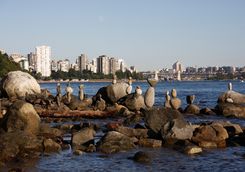 Standing stones in Vancouver harbour