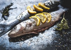 Fresh fish prepared with lemon