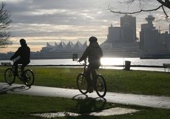 Cycling in Stanley Park