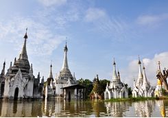 Lakeside temples at Inle Lake